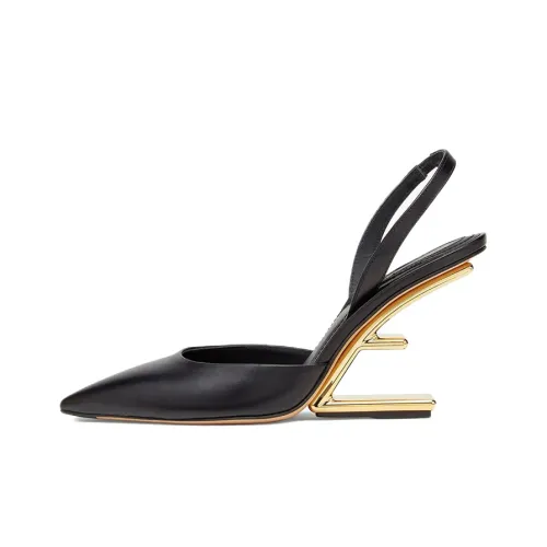 FENDI 100mm Sculpted-heel Leather Pumps