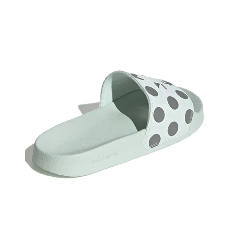 Adidas Originals Adilette Slides 'Dash Green Polka' Women's-2