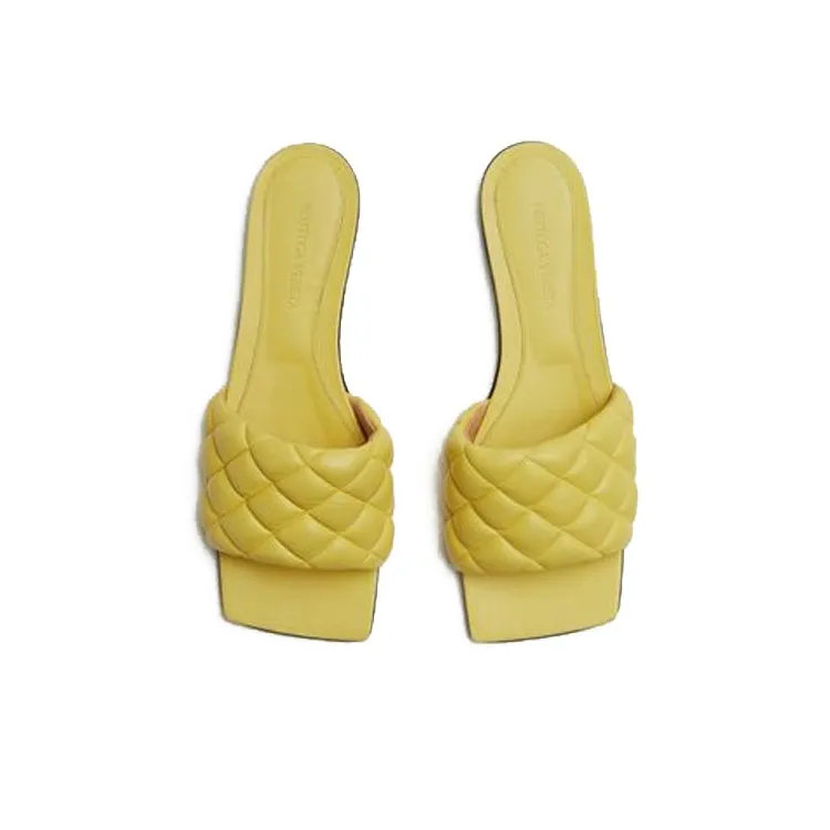 Bottega Veneta Slip Resistant Slide Slippers Women's Yellow Pear-4