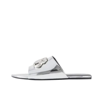 Balenciaga Oval Sandals Silver Women's