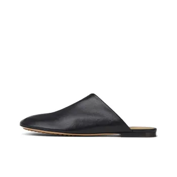 Bottega Veneta Leather Dot Sock Slippers Black Women's