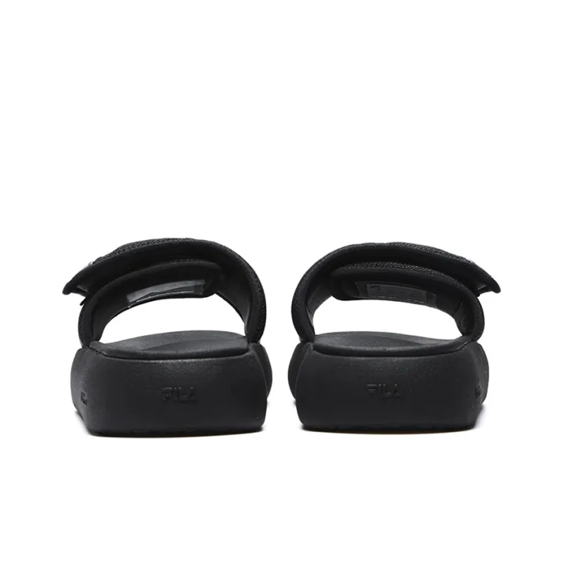 FILA FUSION DONUT DX Rubber Sole Slip Resistant Slide Slippers Women's Black White-2