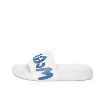 Alexander McQueen Graffiti Quiet Slide Slippers Men's White