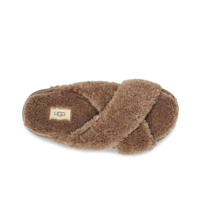 UGG Foam Sole Slide Slippers Women's Walnut Wood Color-4