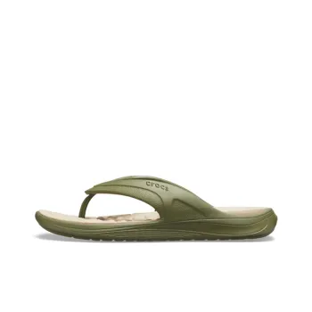 Crocs Antibacterial Quiet Quick Dry Flip Flops Unisex Army Green
