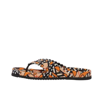 Burberry Monogram Print Sandal Orange White