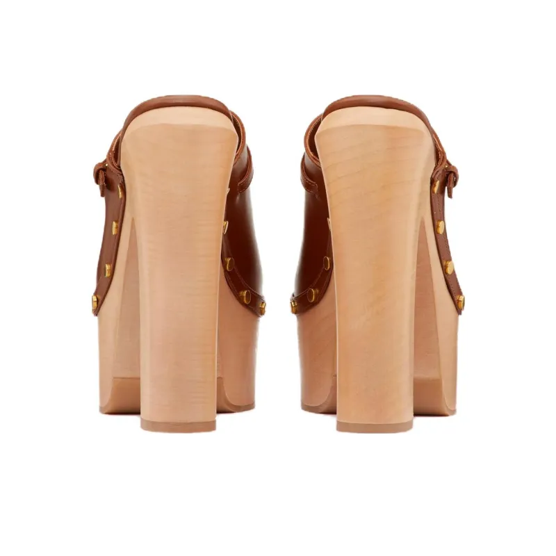 Valentino Garavani Tan-Go 150mmmm Leather Clogs-3