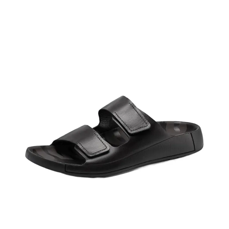 Ecco Rubber Sole Slide Slippers Men's Black-1