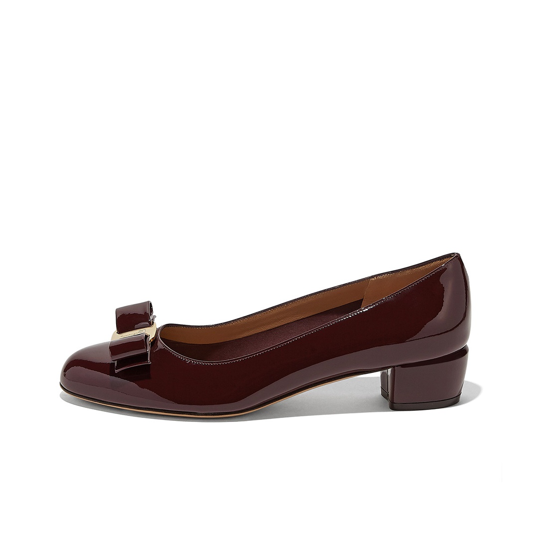 Ferragamo burgundy shoes hotsell