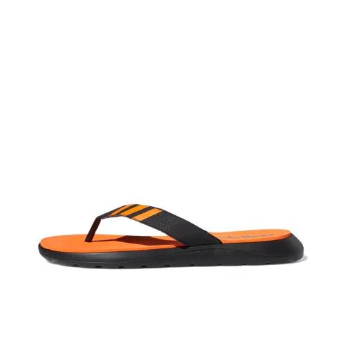 Adidas Comfort Flip Slide Slippers Men Black/Orange/Yellow