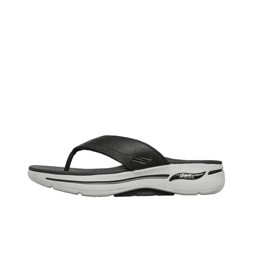 Skechers Go Walk Arch Fit Slide Slippers Men Black/Grey