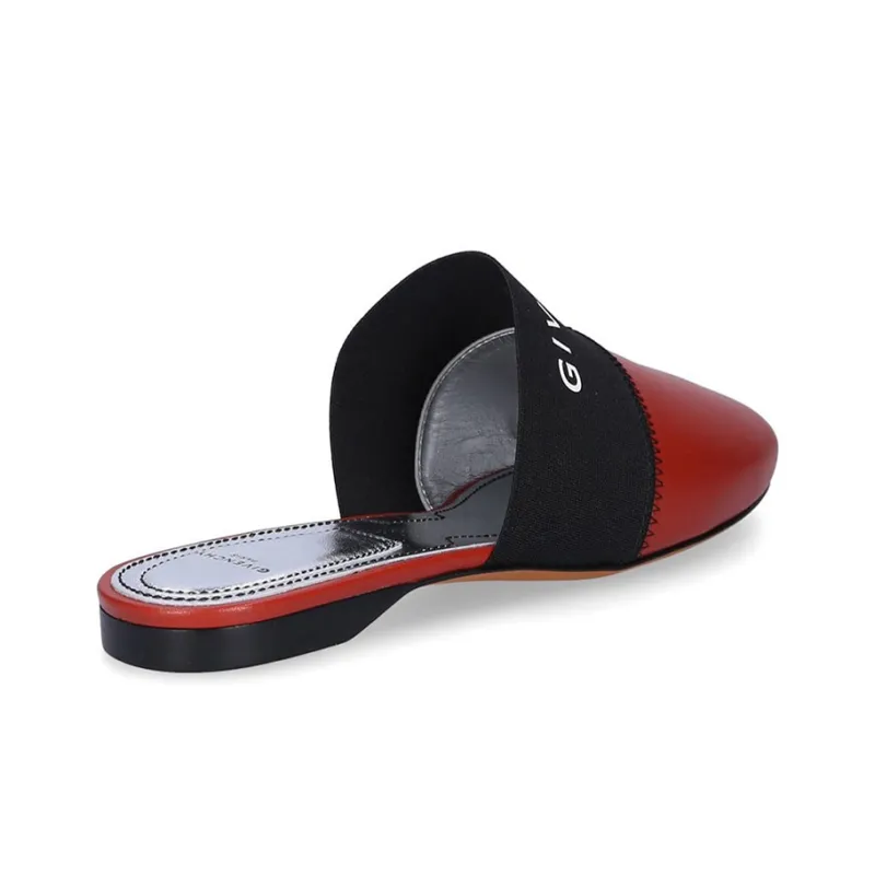 Givenchy Closed Toe Slippers Women's Black Red-3