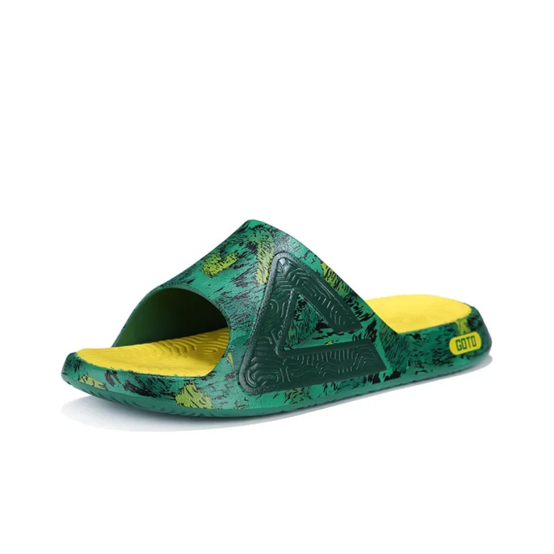 GOTO x PEAK Slide Slippers Men's Yellow Green-3