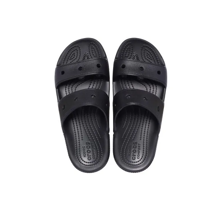 Crocs Classic Double Band Slide Sandals Black-3