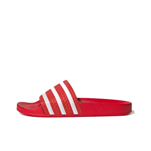 Adidas Adilette Slides Lush Red White