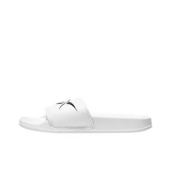 Reebok Classic Slide Soft Sole Cozy Flat Heel Sports Slippers White Black