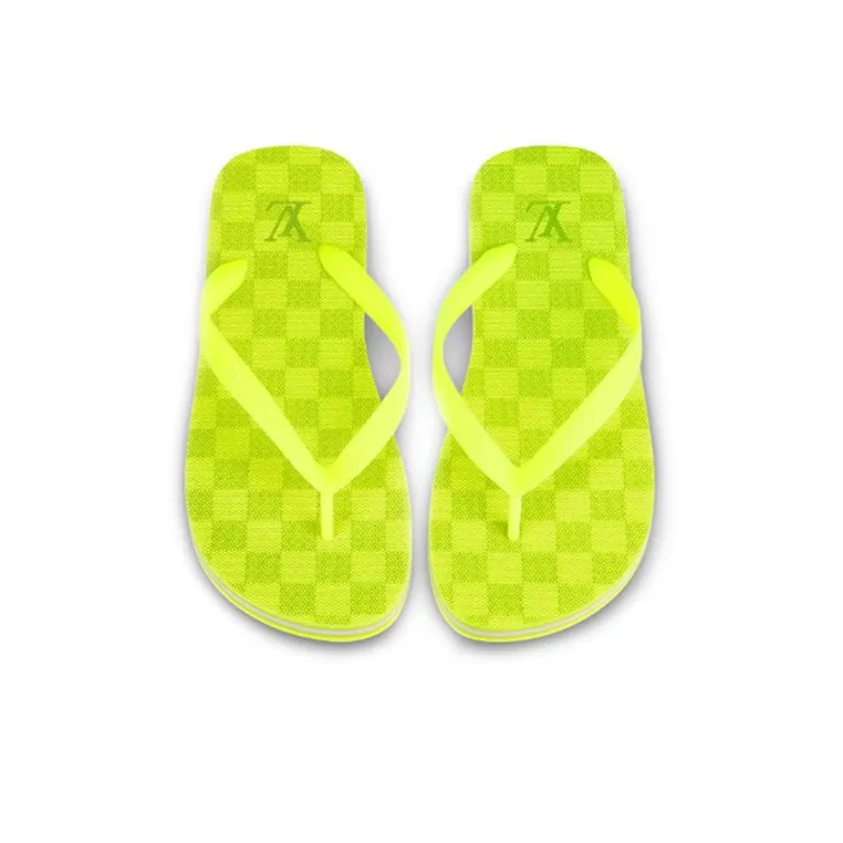LOUIS VUITTON Molitor Slides 'Neon Yellow'-3