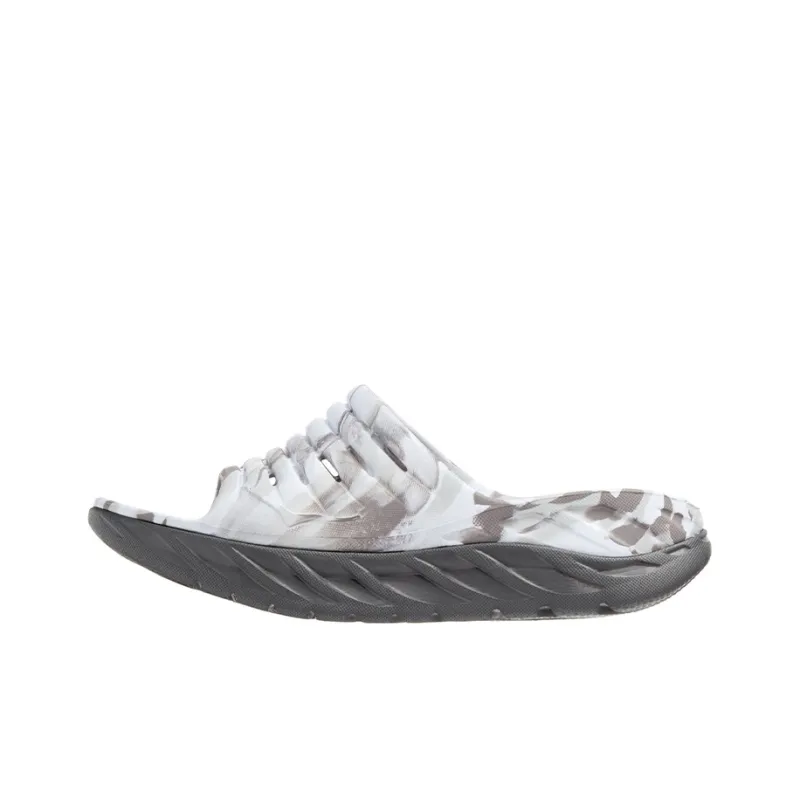 HOKA ONE ONE Ora Recovery Slide Swirl Lunar Rock Sharkskin-0