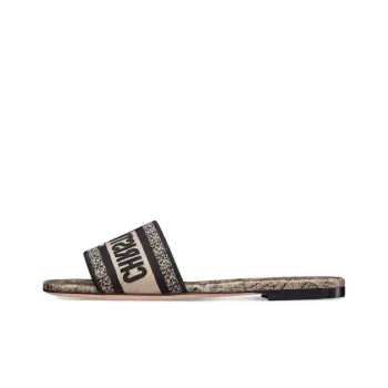 DIOR Dway Odor Resistant Slide Slippers Women's Beige Black