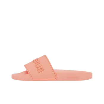 Burberry Embossed Logo Slides Peach Pink Women's