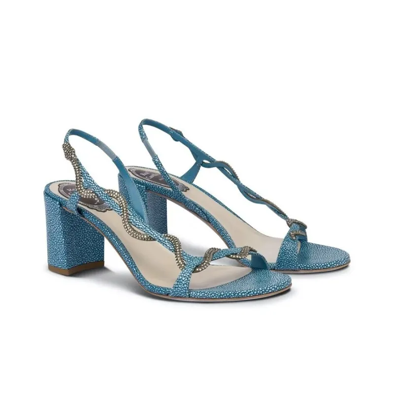 RENE CAOVILLA Strap Sandals Women's Blue-2