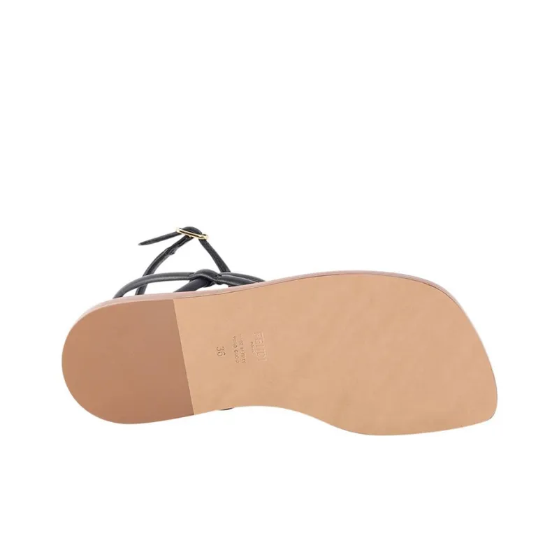 FENDI One Strap Sandals Women's Black-4