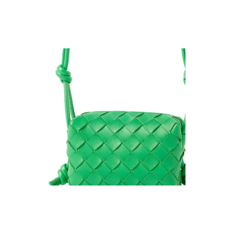 Bottega Veneta LOOP Sheepskin Camera Bag Storage Bag Handheld Shoulder Bag Women's Green-4