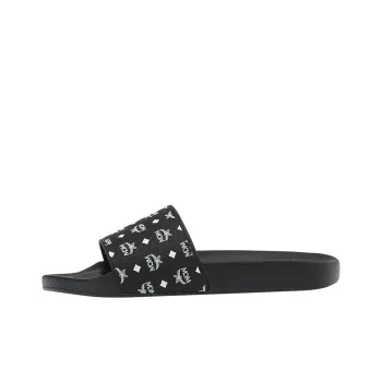 MCM Logo print Single strap Slides