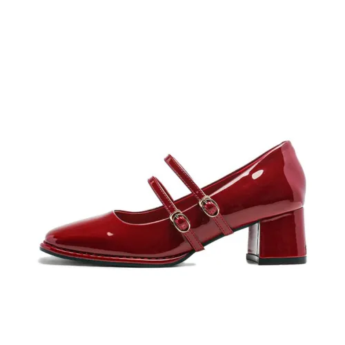 EXULL Q High Heels Women's Burgundy