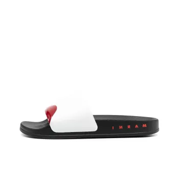 MARNI Abrasion-Resistant Slide Slippers Women's White Black