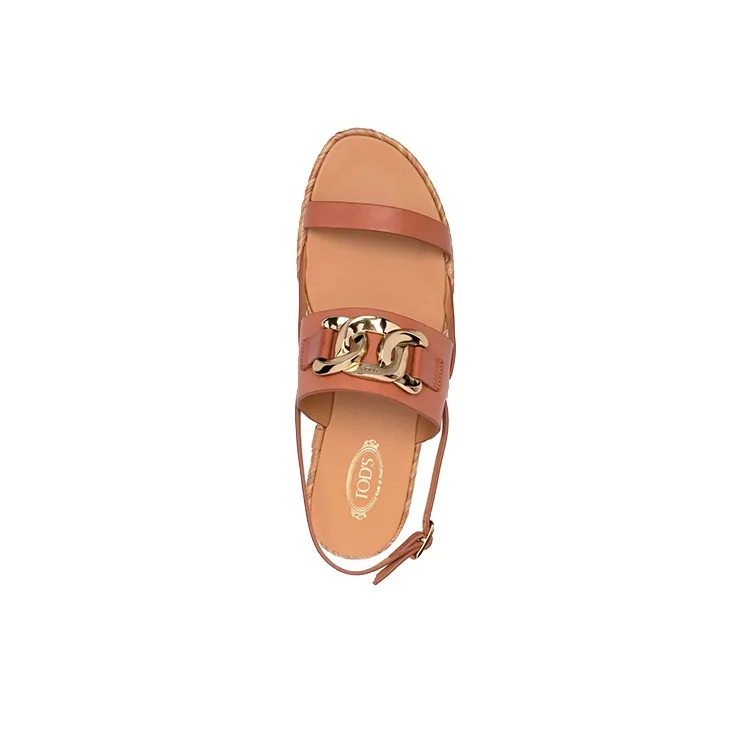 TOD'S Chain-link Slingback Sandals-4