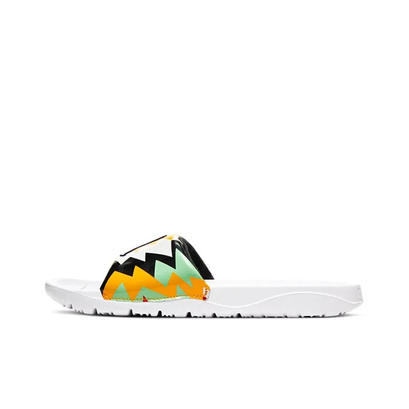 Jordan Break Slide GS 'White Multi Color'-0