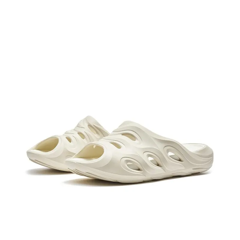 XTEP Quiet Slide Slippers Men's Milk Tea White-2