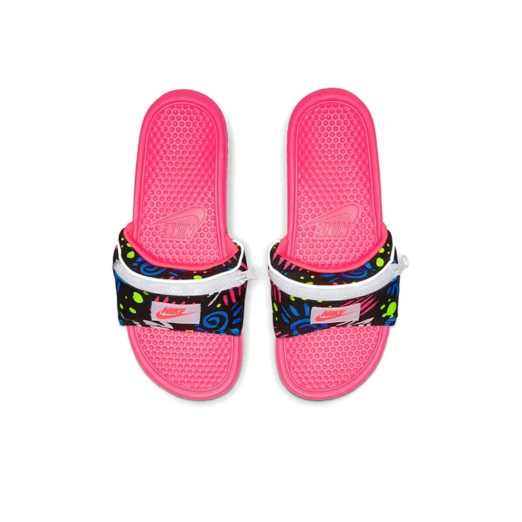 Nike Benassi Jdi Print Slide Fanny Pack Neon-2