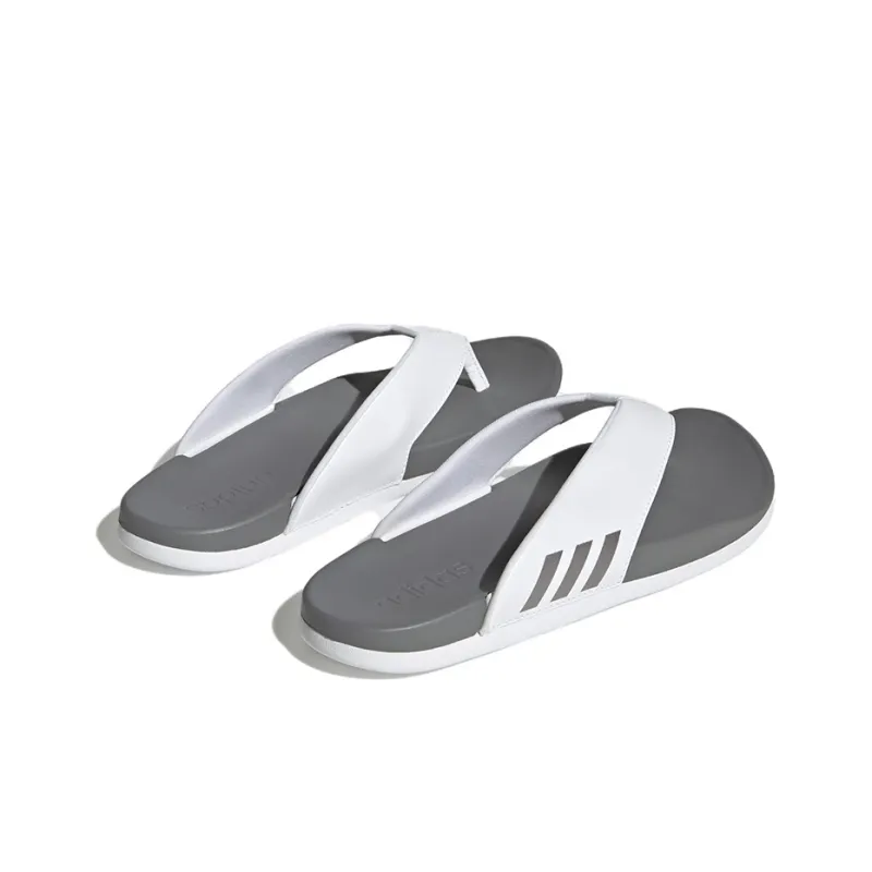 Adidas Adilette Comfort Flip Flop 'White Grey'-3
