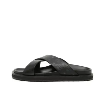 MCM Rubber Sole Slide Slippers Men's Black