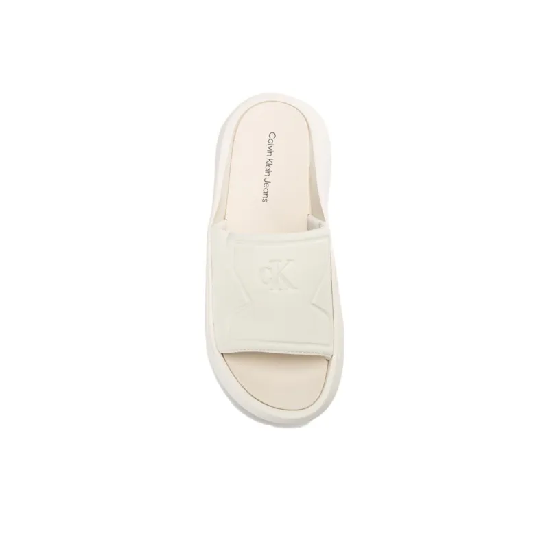 CKJ CALVIN KLEIN JEANS Casual Slippers Men's Moon White-1