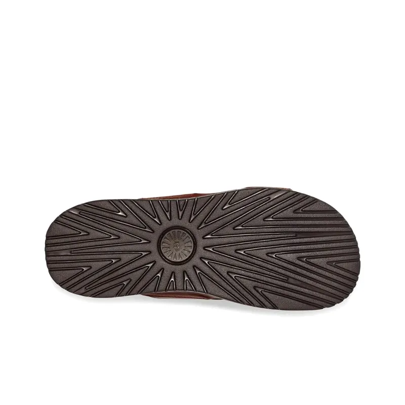 UGG Rubber Sole Slide Slippers Men's Red Brown-5