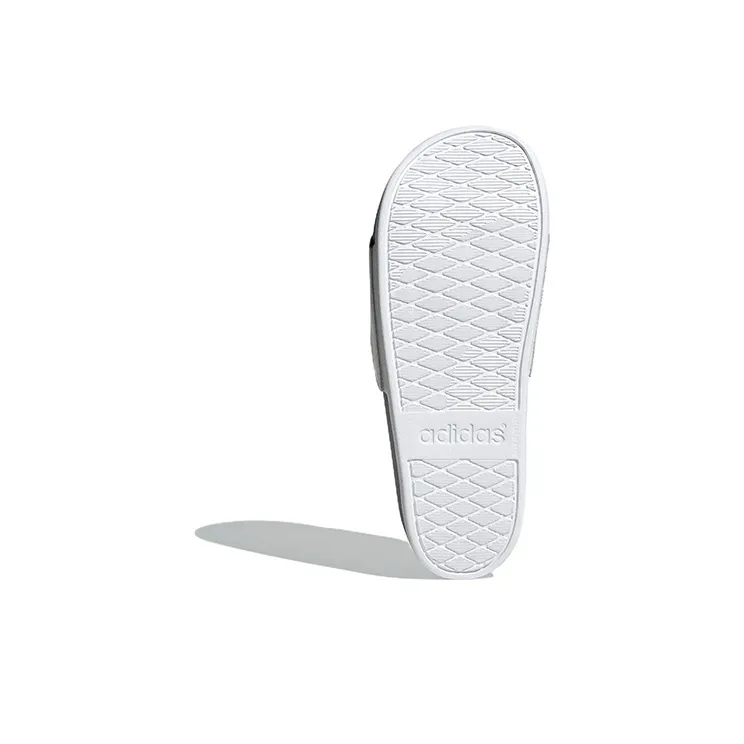 Adidas Adilette Comfort Slides Cloud White Core Black Grey Three-5