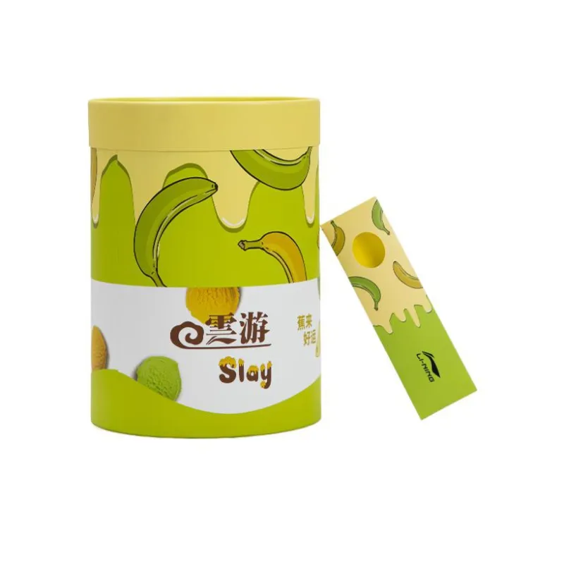 LiNing Yun You Slay Quiet Slide Slippers Men's Yellow Banana Ice Cream Set-4