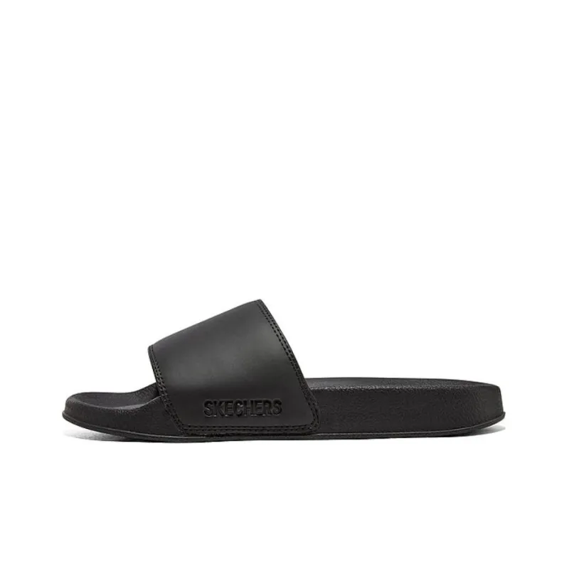 Skechers Cali Side Lines 2 EVA Slip Resistant Abrasion Resistant Casual Slippers Women's Black-0