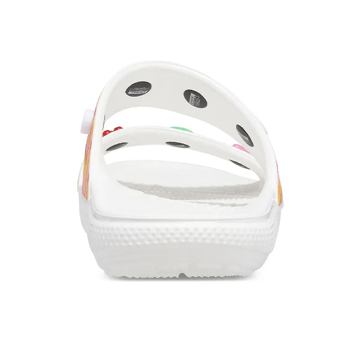 Crocs Classic Clog Slide Slippers Unisex White/Multicolor-4