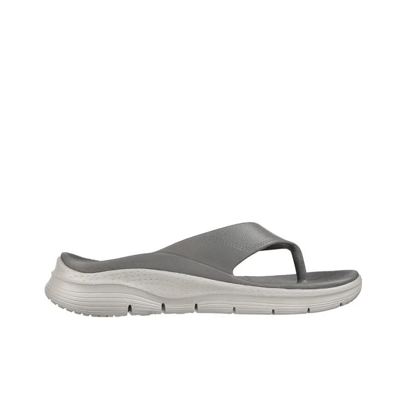 Skechers Arch Fit Rubber Sole Slip-Resistant Slide Slippers Men's Gray-1