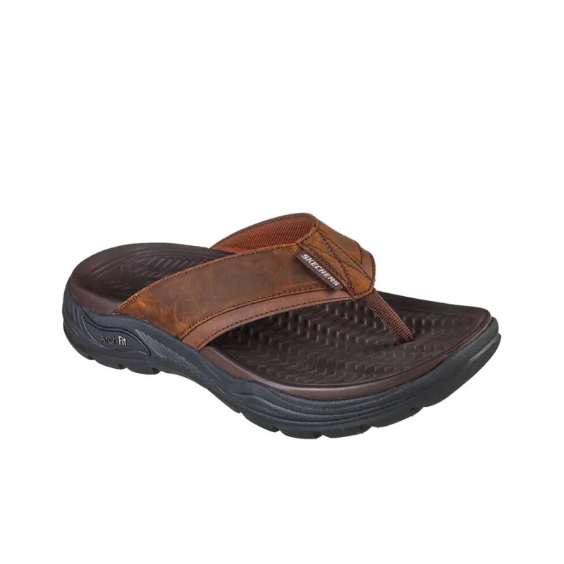 Skechers Arch Fit Motley Rubber Sole Quiet Slide Slippers Men's Brown-2