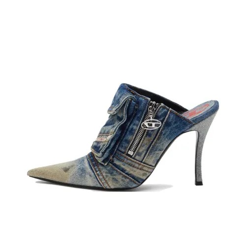 DIESEL D-Venus Pocket 100mm Denim Mules