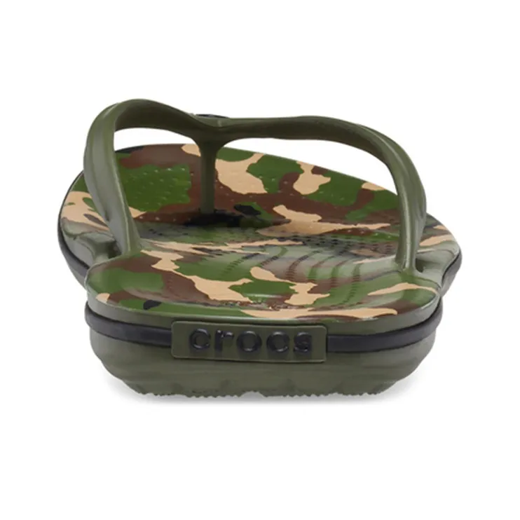 Crocs Crocband Printed Flip Flops 'Green'-5