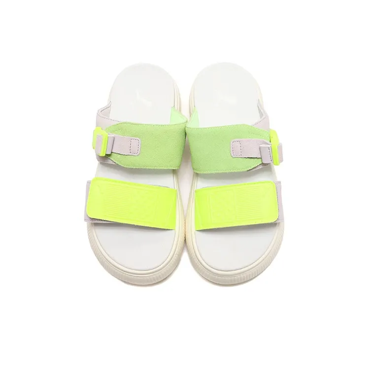 PUMA Suede Rubber Sole Slide Slippers Women's Yellow-3