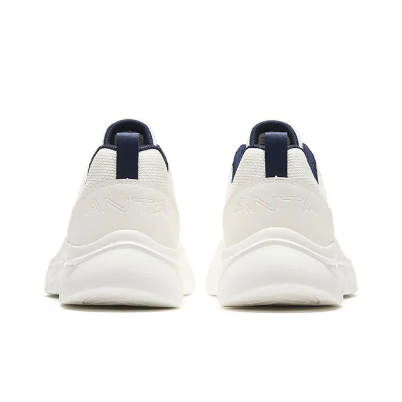Anta Slip Resistant, Abrasion Resistant, Lightweight Low Top Running Shoes Men's White-3