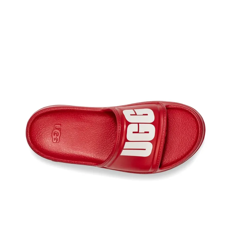 UGG Rubber Sole Slide Slippers Women's Samba Red-3