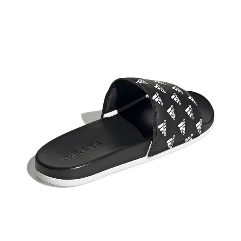 Adidas Adilette Comfort Slides Print Core Black Cloud White-3